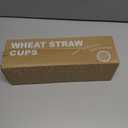 Wrova Wheat Straw Water Cups 16oz with Etched Pattern - Alternative Plastic Drinking Glasses Set of 6 - Unbreakable Tumbler Cups for Kids - Beige