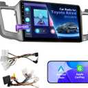 4G+64G Car Radio Stereo for Toyota RAV4 2013-2018, Wireless Carplay&Android Auto with Android 13 Support Bluetooth/Voice Control/GPS/WiFi/Back-up Camera/SWC/FM, 10.1 Inch IPS Touch Screen