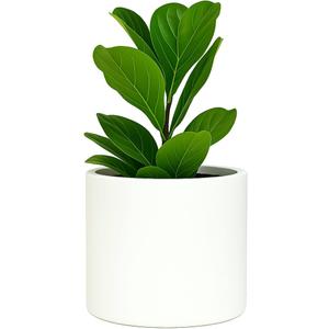 Fox & Fern Plant Pot, Large Plant Pots for Indoor & Outdoor, UV & Frost Resistant Plant Vase with Drainage Plug, Fiberstone, Large Indoor Pots for Plants & Flowers, House Indoor Plant Pot, Single Pot, 18.7 Inch