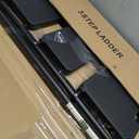 3 Step Ladder, Protable Steel Folding Stool with Wide Anti-Slip Pedal, 500lbs Sturdy Steel Ladder, Black