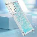 Case for Samsung Galaxy S25 Ultra Case Glitter Sparkle Cute Clear Liquid Phone Case Flowing Quicksand Shockproof TPU Protective Girly Women Case for Samsung Galaxy S25 Ultra Star Blue YB