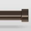 Bronze Curtain Rods for Windows 36 to 176 Inch(3-14 Feet),1" Diameter Rods with Modern Style End Cap Finials,Size:36-176 Inch