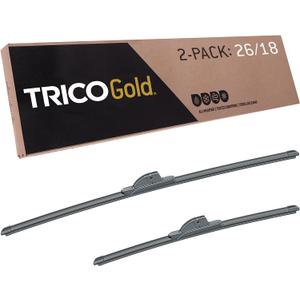 TRICO Gold (18-2618) 26 & 18 Inch Pack of 2 Automotive Replacement Windshield Wiper Blades for My Car Super Premium All Weather Beam Blade for Select Vehicle Models