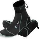 XUKER Neoprene Water Socks for Kids Toddlers 3mm Sand Proof Beach Volleyball Socks Diving Boots for Outdoor Water Sports (Black)