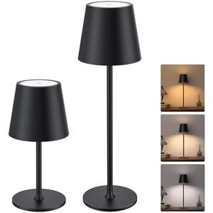 JACKYLED Cordless Table Lamps Rechargeable, 3 Adjustable Height, 5000mAh Battery Operated, 3 Colors Smooth Dimming, Portable LED Waterproof Table Lamp for Dining, Bedroom, Outdoor (2 Pack) - Amazon.com