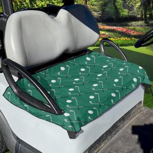Suobstales Golf Cart Seat Covers/Seat Towel, Breathable Golf Cart Seat Cushions Golf Blanket Golf Club Car Accessories (Green Golf 1)