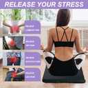 Gel Seat Cushion for Long Sitting - 16.5" x 14.5" x 2.4" (Extra ThickSoft) Gel Cushion for People Over 180 lbs, Pressure Relief Cushion for Office Chair, Egg Cushions for Wheelchair, Seat Pad for Car (Thicken Size Black Cover)