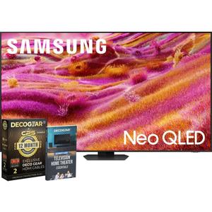 Samsung 55" Neo QLED 4K QN90F Smart TV (2025) Vision AI, Mini LED, Neo Quantum HDR+, Glare-Free Bundle with CPS Exclusive 1-Year Protection & Deco Gear Complete Home Theater Beginner's Guidebook