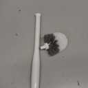 MR.SIGA Toilet Bowl Brush and Holder, Premium Quality, with Solid Handle and Durable Bristles for Bathroom Cleaning, White, 1 Pack (One Size)