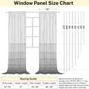 Natural 102 Inch Long Linen Sheer Curtains for Living Room 2 Panels Set Back Tab Pocket Light Filtering Large Window Curtain Drapes for Bedroom Patio Sliding Door Cream/Off White