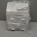 READAEER Makeup Organizer 3 Pieces Cosmetic Storage Case with 6 Drawers (White)