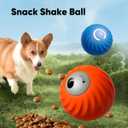 1Pc Zoomie 2.0 Buddy Durable Treat Dispensing Dog Toys to Keep Them Busy,Interactive Dog Toys,Plush Covers,Dog Treat Ball,Motion Activated Moving Dog Toy for Small/Medium Dogs,USB Rechargeable,Orange