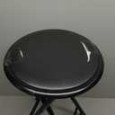 Folding Stool - Backless 24-Inch Stool with 225lb Capacity for Kitchen or Rec Room - Portable Indoor Counter Bar Stools by Lavish Home (Black)