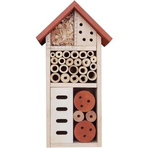 Lulu Home Wooden Insect House, Hanging Insect Hotel for Bee, Butterfly, Ladybirds, Beneficial Insect Habitat, Bug Hotel Garden, 10.4 X 3.4 X 5.4 Inch (Brown)