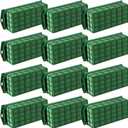 12 Packs Floral Foam Cage Rectangle Flower Cage Holders with Floral Foam Flower Arrangement Supplies for Fresh Flowers, Home Wedding Decorations, 11.8 x 4.3 x 3.1 Inches