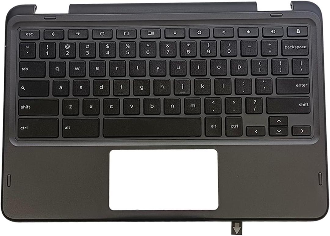 Replacement Upper Case Palmrest for DELL Chromebook 11 3100 2-in-1 11.6'' Series Laptop Keyboard Assembly Top Cover 34Y6Y 034Y6Y AP2FD000300