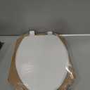 Mayfair Cassel Slow Close Toilet Seat, Easy Clean, Non Slip Premium Wood Seat, Easy Install, Made in USA, Elongated, White