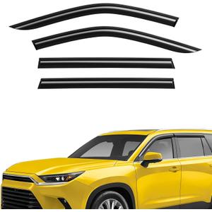 Extra Durable Window Deflectors Tape-On Window Visors Rain Guards Fit for Toyota Grand Highlander 2024-2025, Sun Visors, Wind Vent for Shades, Exterior Car Accessories - 4pcs. AG0753