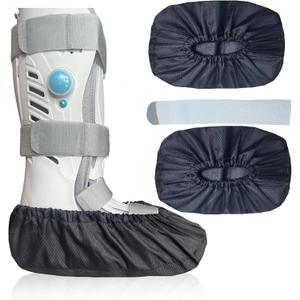2 pcs Air Cam Walking Boot Covers, Fracture Medical Cast Boots Shoe Covers for Broken Foot Ankle Recovery With Waterproof Anti-slip and Washable (X-Large)