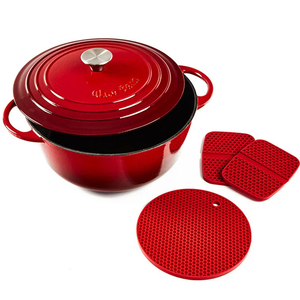 Uno Casa  ENAMELED CAST IRON DUTCH OVEN, 6qt
