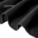 Surmente 5 Pack Black Fitted Tablecloths for 6 Foot Rectangle Tables, Black Table Covers for Weddings, Banquets, or Restaurants
