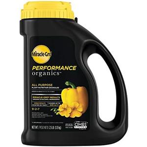 Miracle-Gro Performance Organics All Purpose Plant Nutrition Granules - 2.5 lb., All-Purpose Plant Food for Vegetables, Flowers and Herbs, Feeds up to 240 sq. ft.