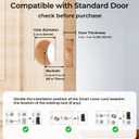 Smart Fingerprint Door Knob, Keypad Door Lock with Handle, Fingerprint Keyless Entry Door Lock, Voice Guidance for Easy Operation, Superior Durability, Matte Black