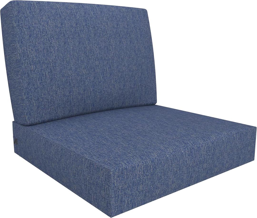 Covers & All Outdoor Deep Seat Cushion for Patio Furniture, 28.5 x 28.5 x 5 Inch High-Density Foam Patio Chair Cushion with Water-Repellent & UV-Resistant Cover, Tear-Resistant Seat & Back Cushion