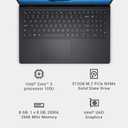Dell 15 Laptop DC15250-15.6-inch FHD 120Hz Display, Intel Core 3 Processor 100U Processor, 8GB DDR4 RAM, 512GB SSD, Intel UHD Graphics, Windows 11 Home, Onsite Service - Carbon Black