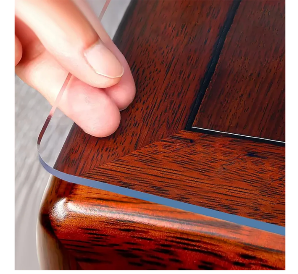 OstepDecor Clear Table Protector 24 x 36 Inch, 2mm Thick Plastic Table Cover, Waterproof PVC Clear Table Cover Protector, Desk Protector Mat, Writing Desk Pad for Desktop, Coffee & Dining Room Table