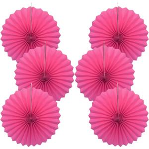 Red Graduation Party Decor,Girls Party Decorations ,Party Supplies Party Fans 16in, Anniversary Decorations for Party,Wedding Graduation Events Accessories 30 Color DIY Set Rose Red