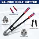 WORKPRO W017006A Bolt Cutter, Bi-Material Handle with Soft Rubber Grip, 24", Chrome Molybdenum Steel Blade