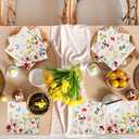 Fancy Disposable Floral and Butterfly Paper Napkins-48Pcs Vintage Wildflower Decorative Hand Napkins for Garden Party,Bridal Wedding,Tea Party,Baby Shower
