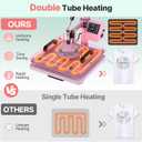 Slendor 8 in 1 Heat Press Machine 15x15 inch 360-Degree Swing Away Digital T Shirt Pressing Machine Multifunction Heat Transfer Sublimation Combo for T Shirts Mugs Hat Plate Cap,Pink