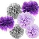 60th Birthday Decorations Women Purple Silver/Women 60th Birthday Party Decorations Purple Silver Black Foil Hanging Swirls with Balloons