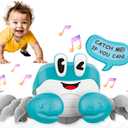 BEKILOLE Crawling Crab Baby Toys | Boys Gifts Interactive Fun for Tummy Time Moving Walking Running | Musical Toddler Boys Girls Birthday Gift Toys 0+ Months | Battery NOT Included - Blue
