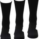 Men's Cushioned Compression Sport Socks, Black, Sizes 6-13 (3pack)
