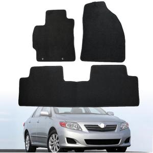 Mythoria Waterproof Car Floor Mats Full Set Compatible with Toyota Corolla 2009 2010 2011 2012 2013 | All-Weather Protection, with Anti-Skid Retaining Buckle | Automobile Floor Liner Accessory
