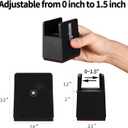 Bed Risers with Adjustable Screw Clamp, Fits Furniture Frame from 0 to 1.5 Inch, Furniture Risers 2 Inch Heavy Duty Risers for Square Round Straight Furniture Legs Support up to 5000Ibs (4Pack, Black)