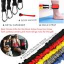 Resistance Bands, 15 Pieces Exercise Elastic Bands Set, 20lbs to 40lbs Resistance Tubes with Heavy Duty Protective Nylon Sleeves Anti-Snap for Fitness SUPALAK