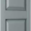 14.75 in. W x 59 in. H Builders Edge, Standard Two Equal Panels, Raised Panel Shutters, Includes Matching Installation Spikes (Per Pair), 419 - Storm Cloud