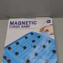 Magnetic Game Chess, Magnet Chess Game with 28pcs, Magnetic Board Games for Kids and Adults, Gifts for Boys & Girls, 2-4 Players (Blue 28)