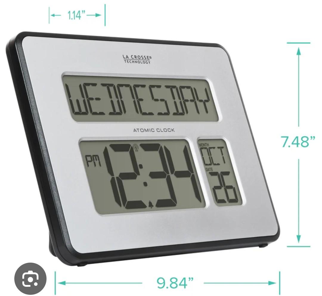 C86279V4 Atomic Digital Wall Clock with Backlight