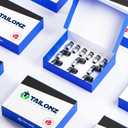 TAILONZ PNEUMATIC Elbow and Straight Combination 1/4 Inch Tube OD x 3/8 Inch NPT Thread Push to Connect Fittings PC-1/4-N3+PL-1/4-N3(Pack of 12)