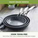 GreenPan Valencia Pro Ceramic Nonstick 8" 9.5" & 11" Fry Pan Skillet Set, Hard Anodized PFAS-Free, Induction Ready, Compatible on All Cooktops, Dishwasher Safe, Oven Safe to 600F, Gray