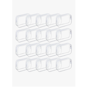 20 Packs Clear Cosmetics Bags for Women Men Waterproof Toiletry Bags PVC Makeup Bags Organizer Case with Zipper for Travel Bathroom (White)