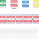 Pack of 4 L LIKED 200 Raffle Tickets, 50/50 Double Roll Tickets for Event, Raffles, Carnival, Door Prizes and Class Reward (Red)