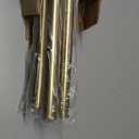 Warm Gold Bay Window Curtain Rods with Aluminum End Cap Finials and Brackets,Adjustable 32-86 Inch Center Rod for windows (20-82), 32-58 Inch Side Rods for windows (20-54),1 Inch Diameter