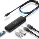 Qeefun USB C Hub 10Gbps, USB 3.2 Hub with 2 USB-C and 2 USB-A Ports, USB 3.2 Gen 2 Splitter with 100W Power Charging Port, USB Port Extender for iPhone, MacBook Air/Pro, Laptops, iPad Pro and More