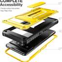 FITO for Google Pixel 8 Pro Case, Dual Layer Shockproof Heavy Duty Phone Case Built-in Kickstand for Google Pixel 8 Pro Phone (Yellow)